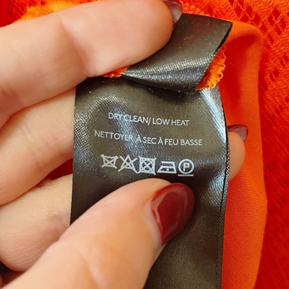 By Anthropologie Naranja Bright Orange Lace Maxi Dress Slip Small Beach Vacation - Picture 13 of 13